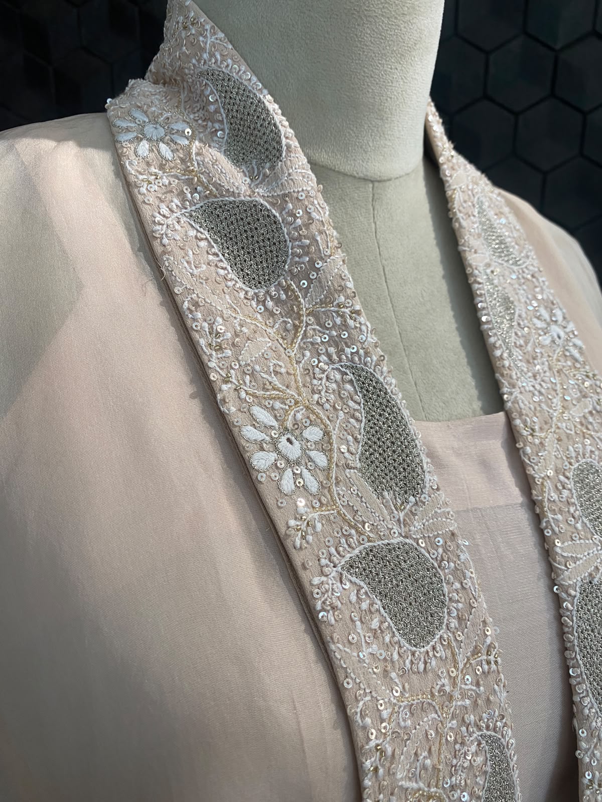 Peach Organza Co-Ord Set