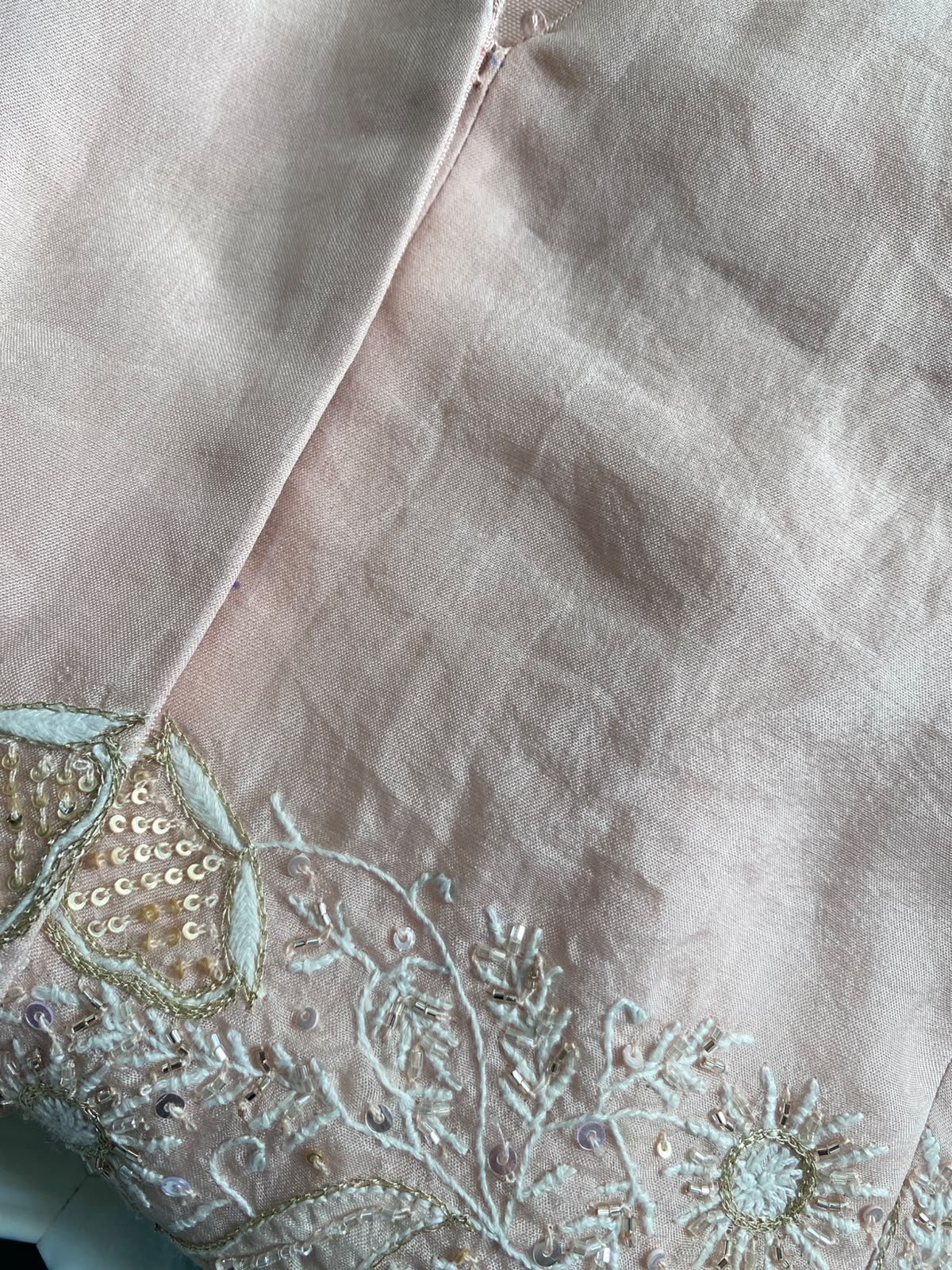 Pink Organza Chikankari Sharara Set