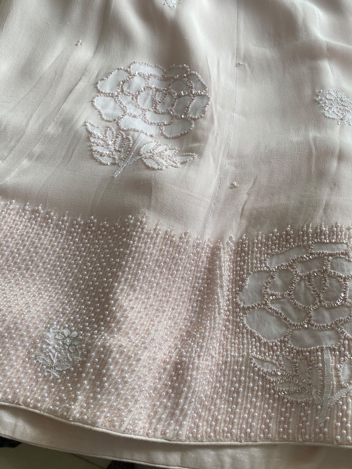 Pink Floral Embroidered Sharara Set