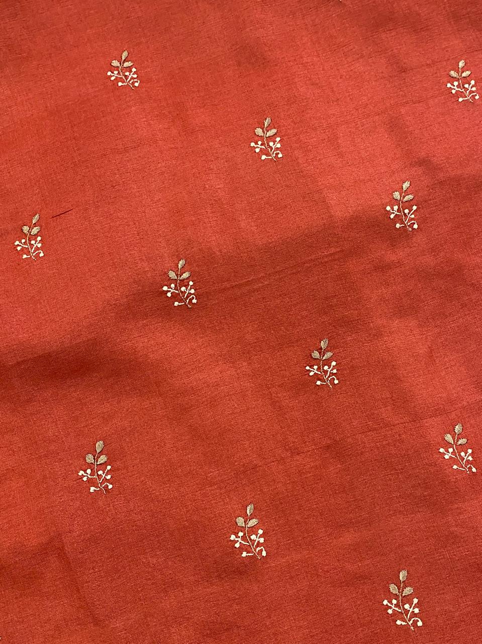 Red Tussar Silk Men's Kurta