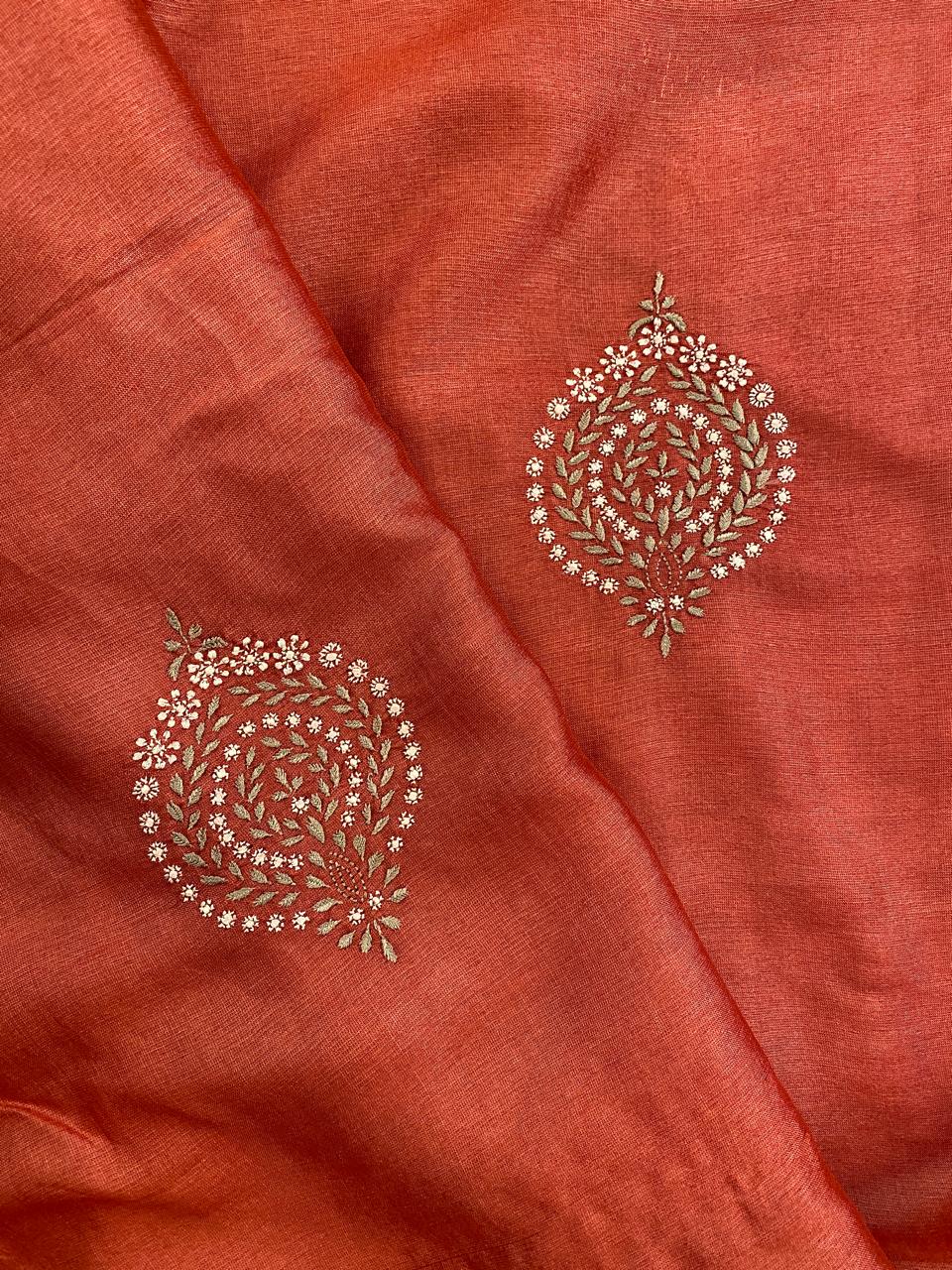 Red Tussar Silk Men's Kurta