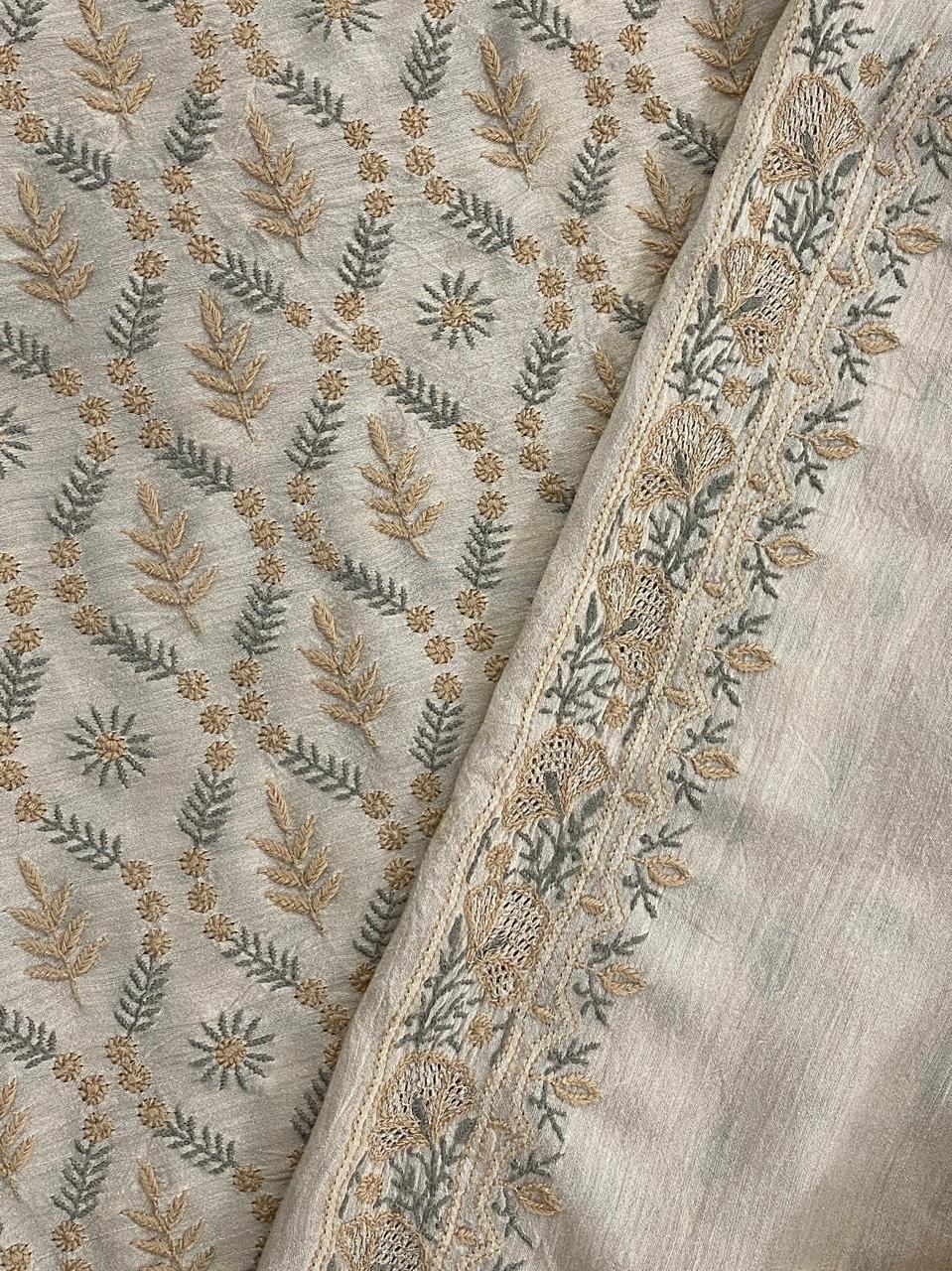 Beige Moonga Silk Men's Kurta