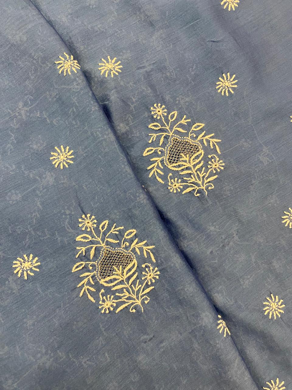 Cobalt Blue Chanderi Men's Kurta