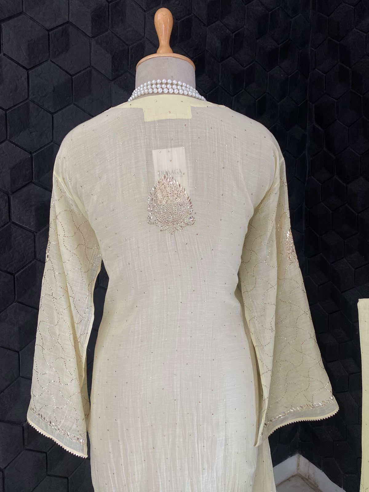 Butter Yellow Mul Chanderi kurta Set