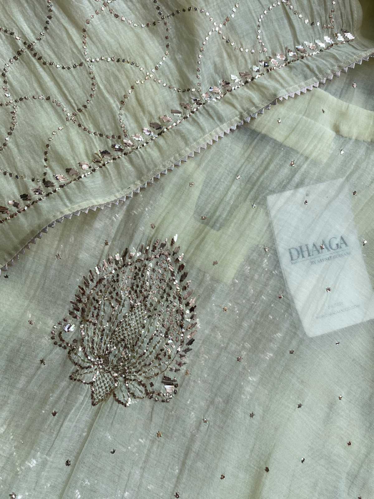 Butter Yellow Mul Chanderi kurta Set