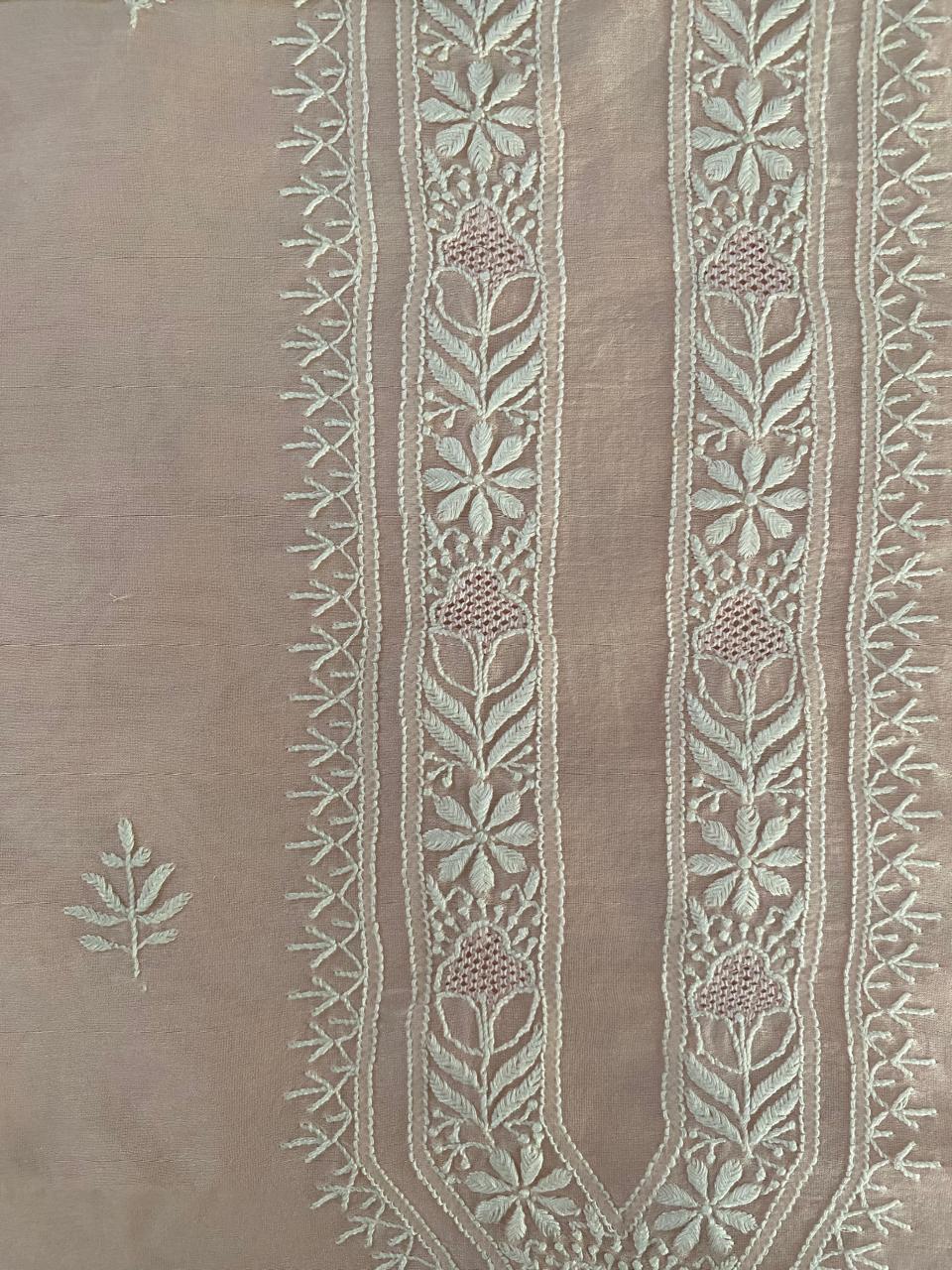Powder Pink Chanderi Men's Kurta