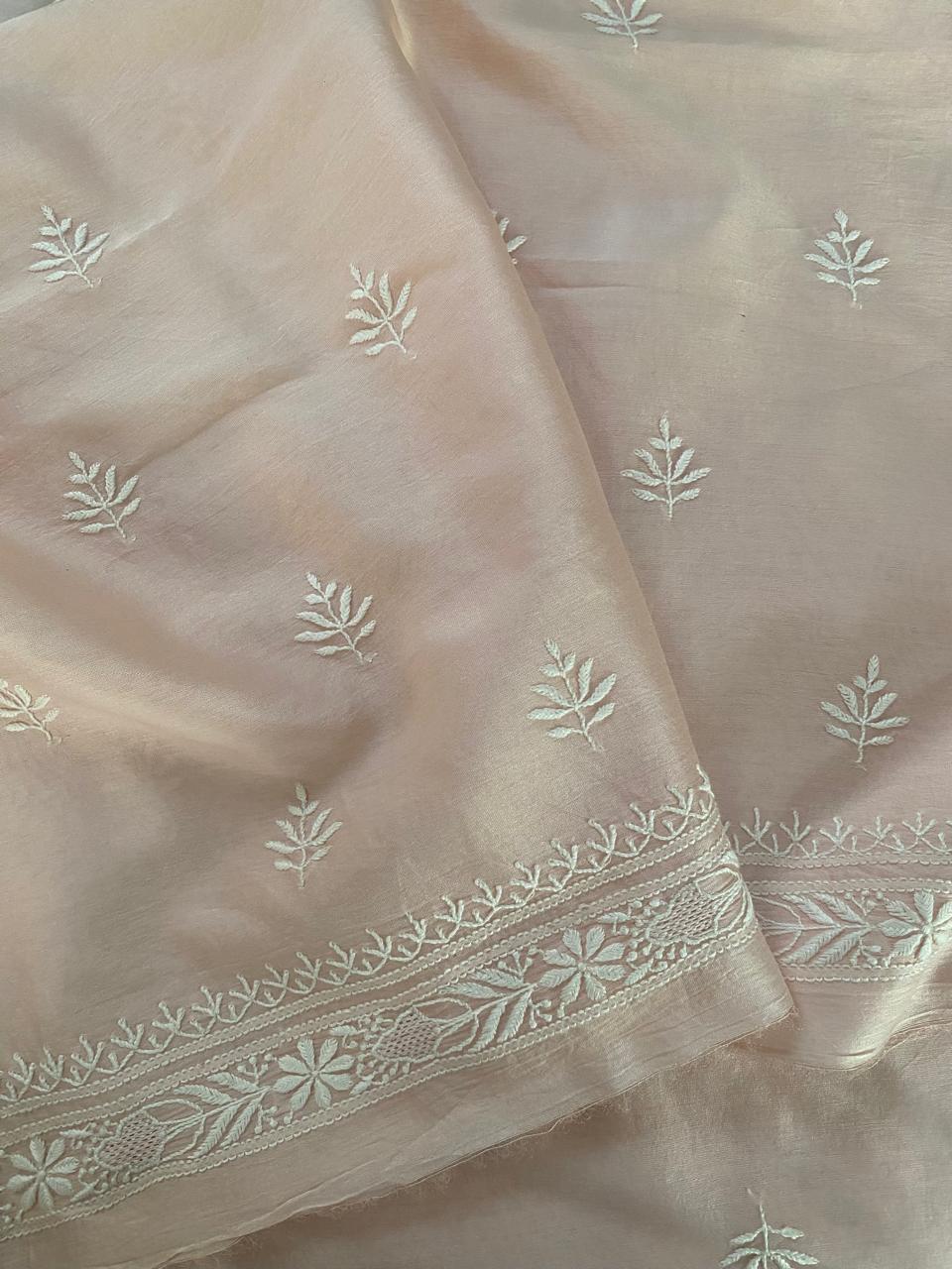 Powder Pink Chanderi Men's Kurta