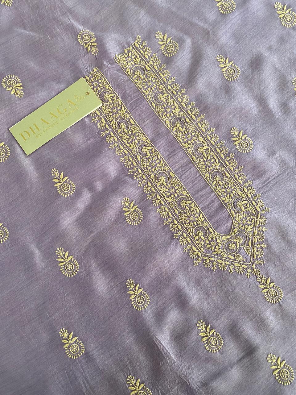 Lilac Moonga Silk Men's Kurta