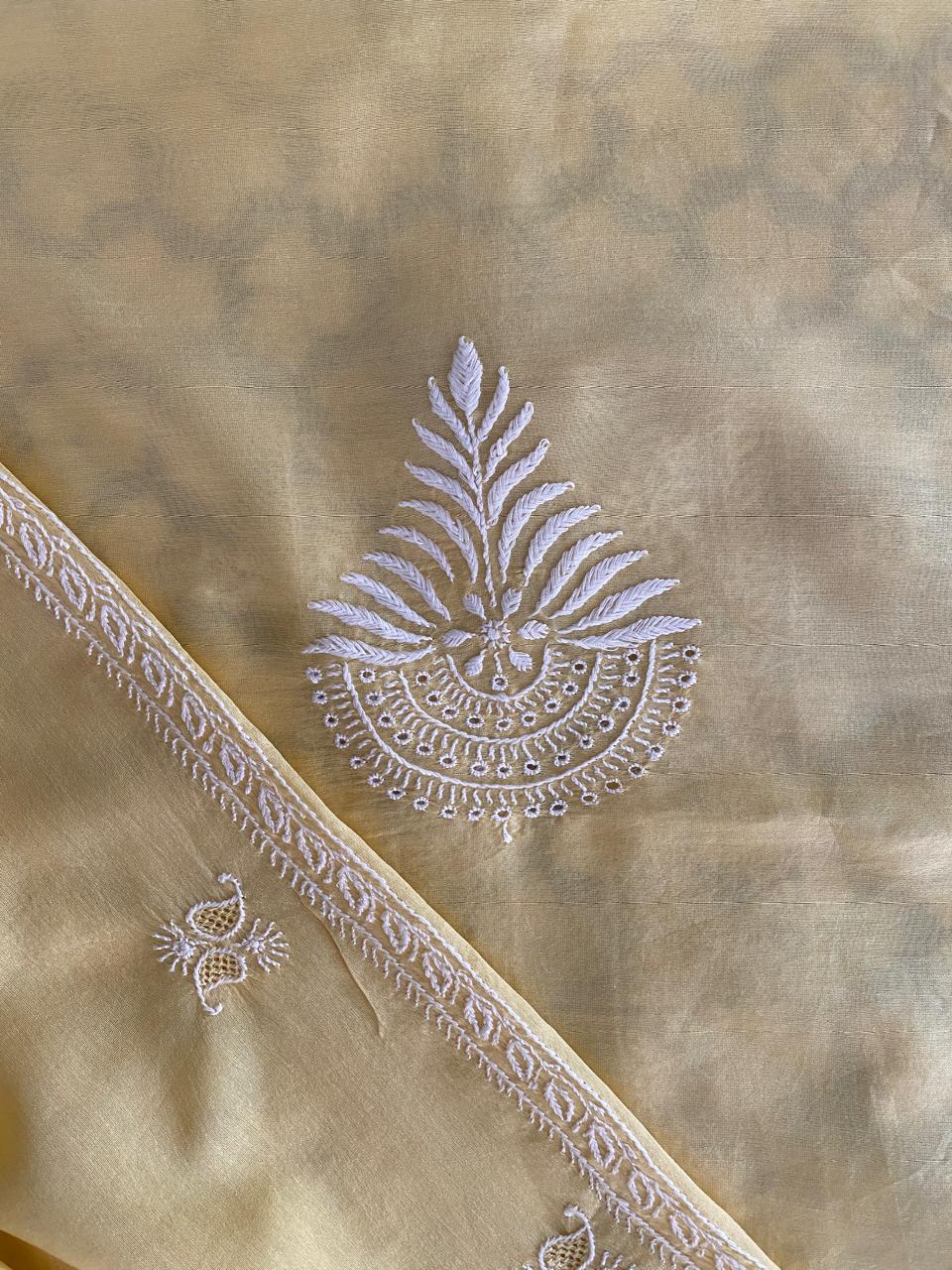 Pastel Yellow Chanderi Men's Kurta