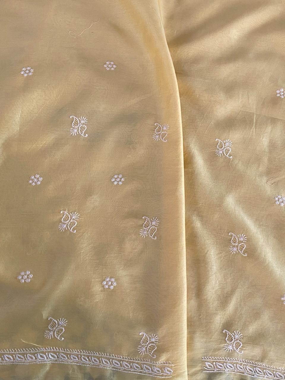 Pastel Yellow Chanderi Men's Kurta