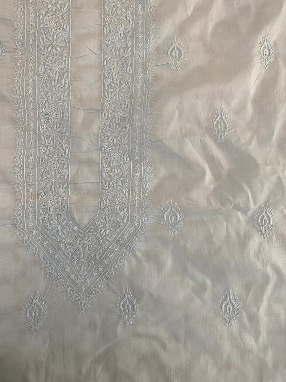 Powder Blue Mul-Mul Men's Kurta