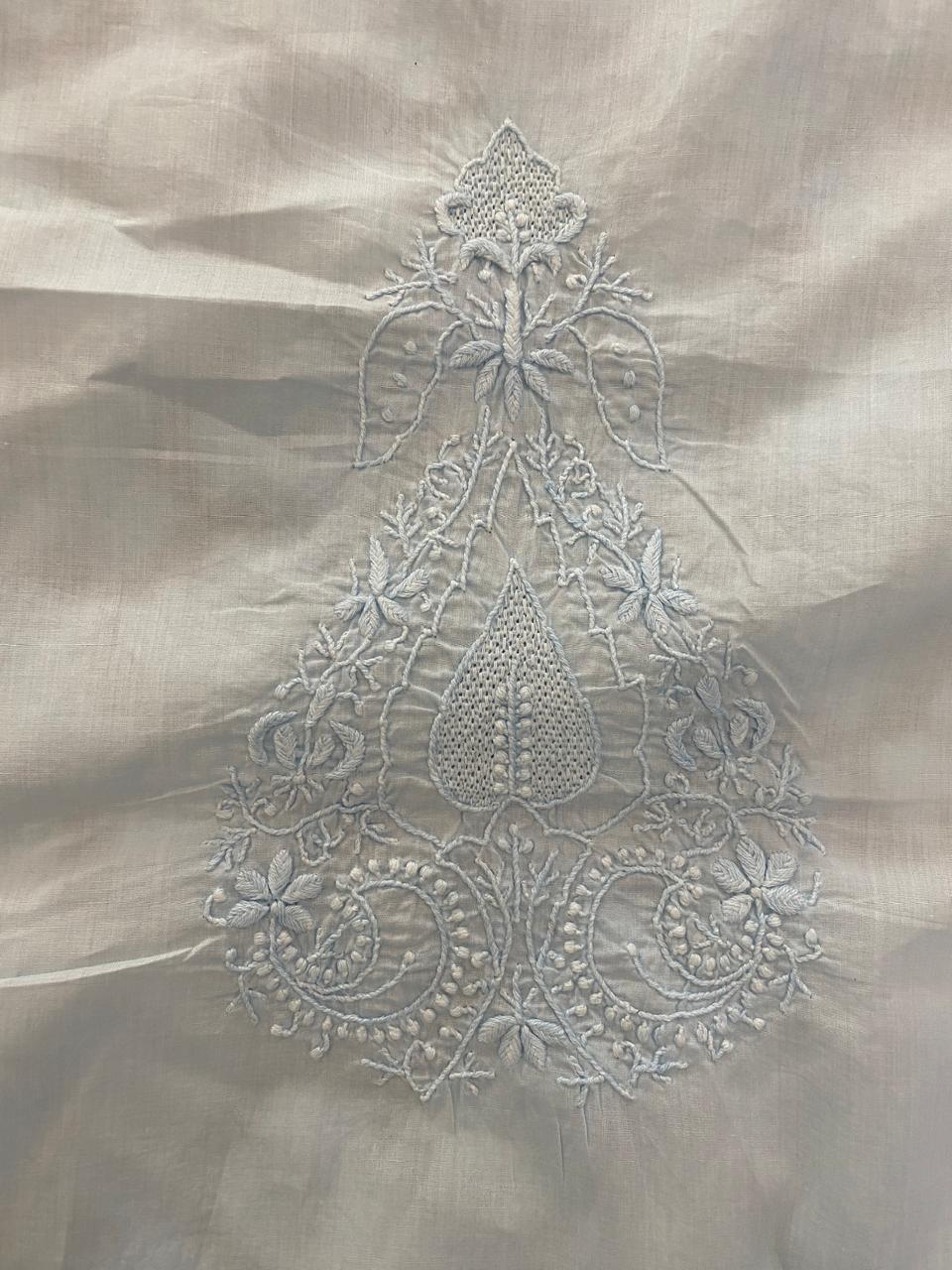 Powder Blue Mul-Mul Men's Kurta
