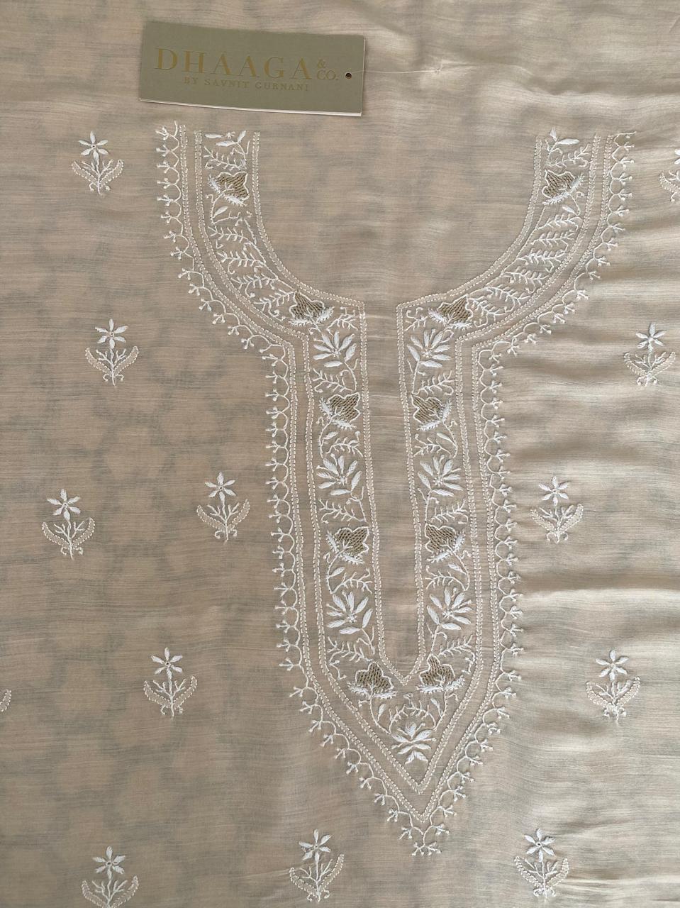 Beige Moonga Silk Men's Kurta