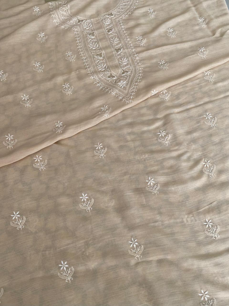 Beige Moonga Silk Men's Kurta