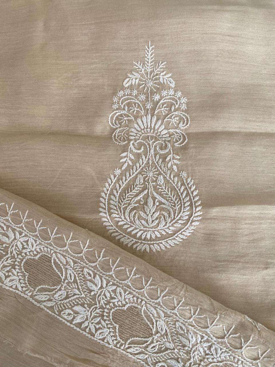 Beige Moonga Silk Men's Kurta