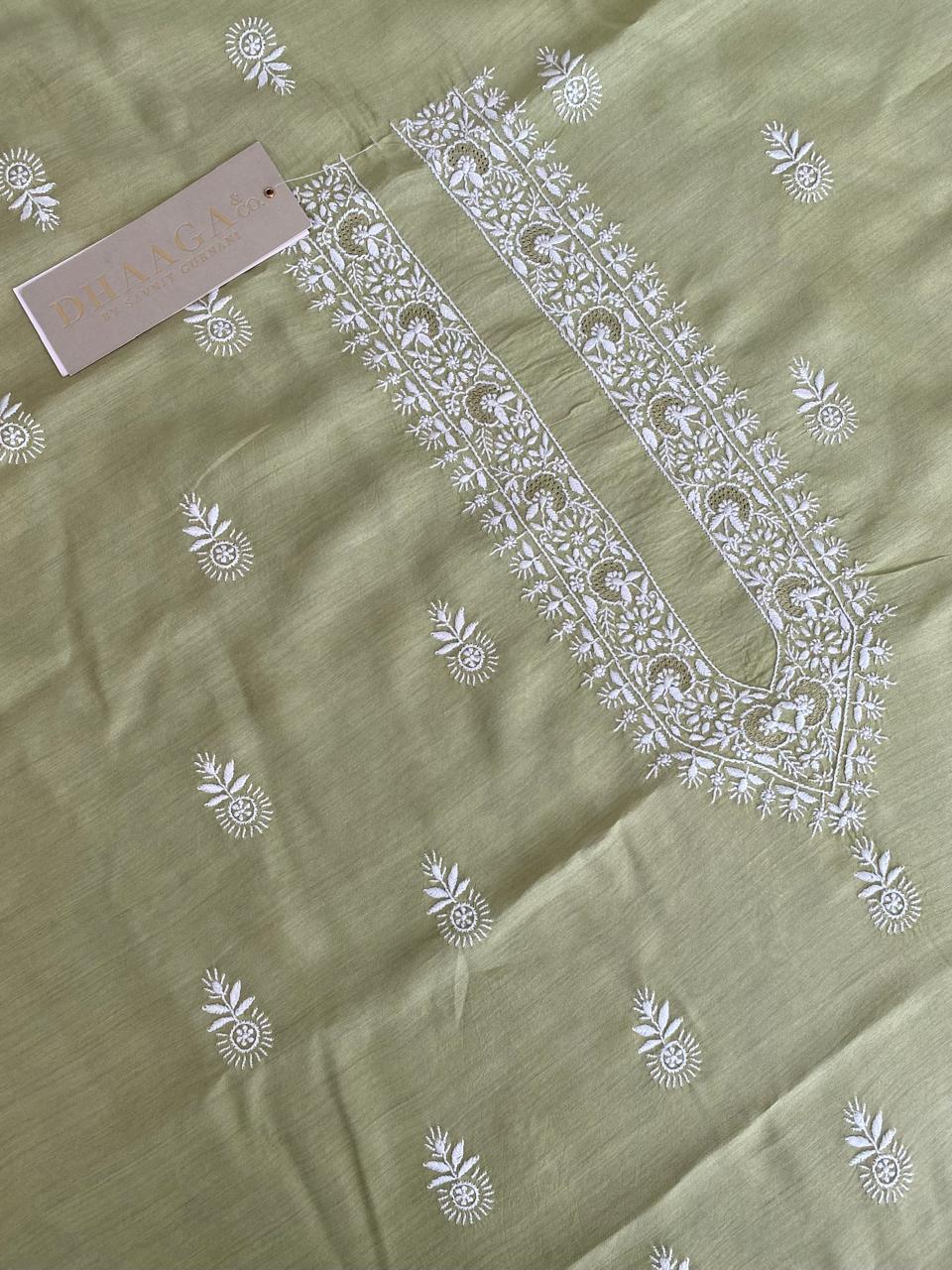 Sage Green Moonga Silk Men's Kurta