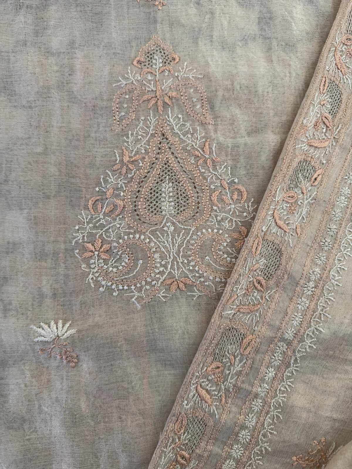 Golden Tissue Chikankari Men's Kurta