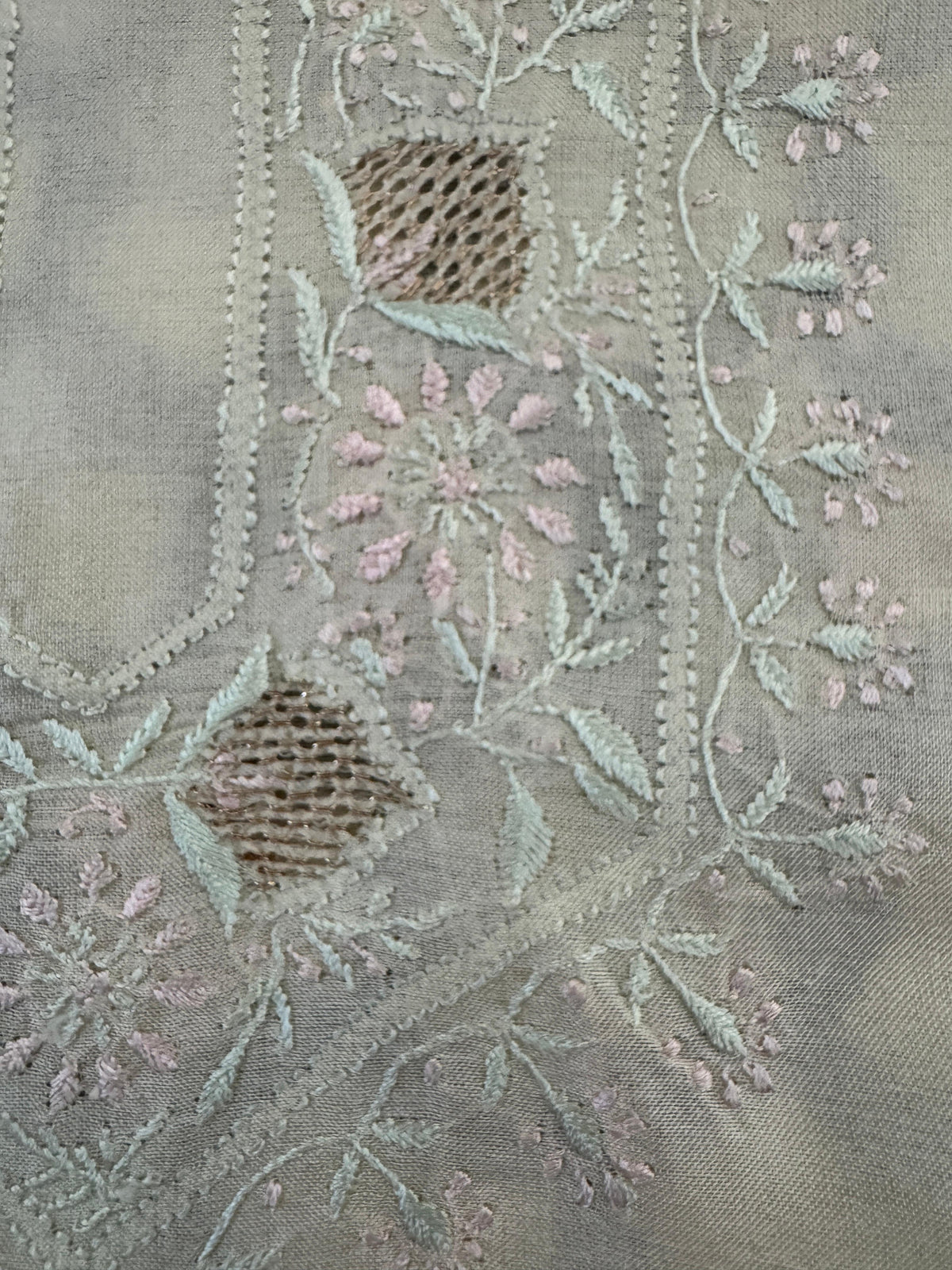 Off-White Tussar Silk Chikankari Men's Kurta