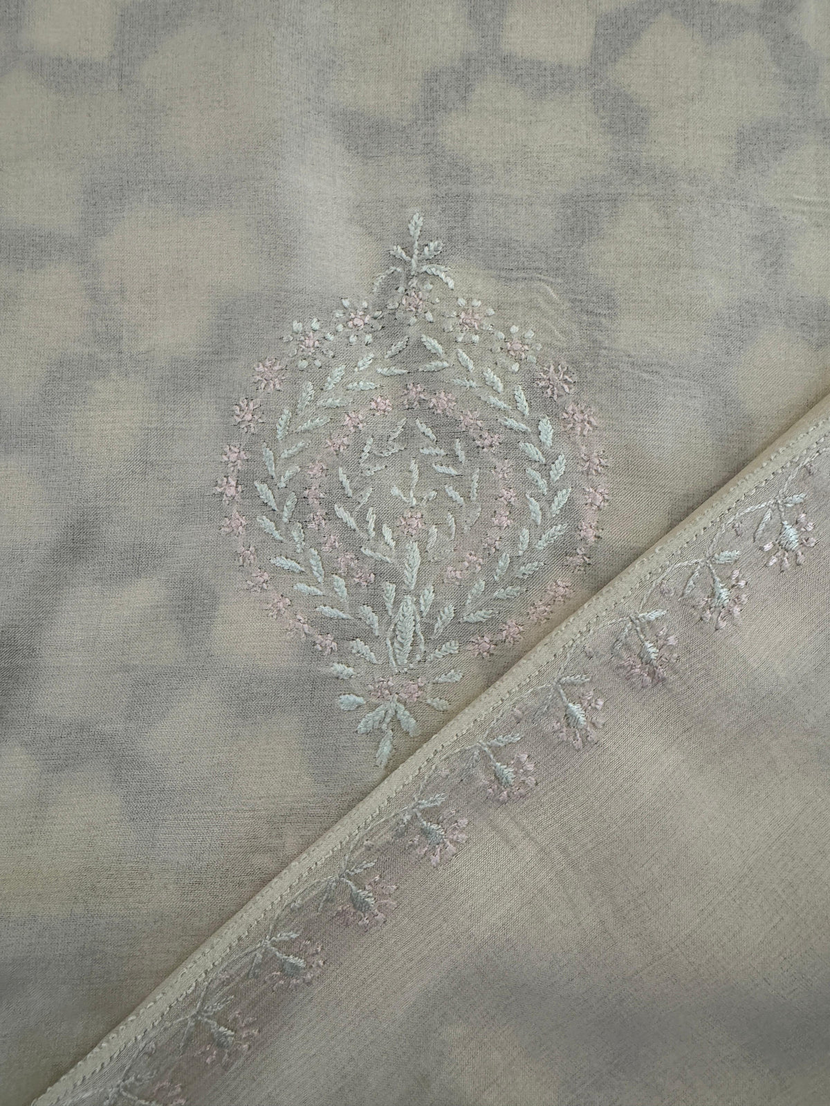Off-White Tussar Silk Chikankari Men's Kurta