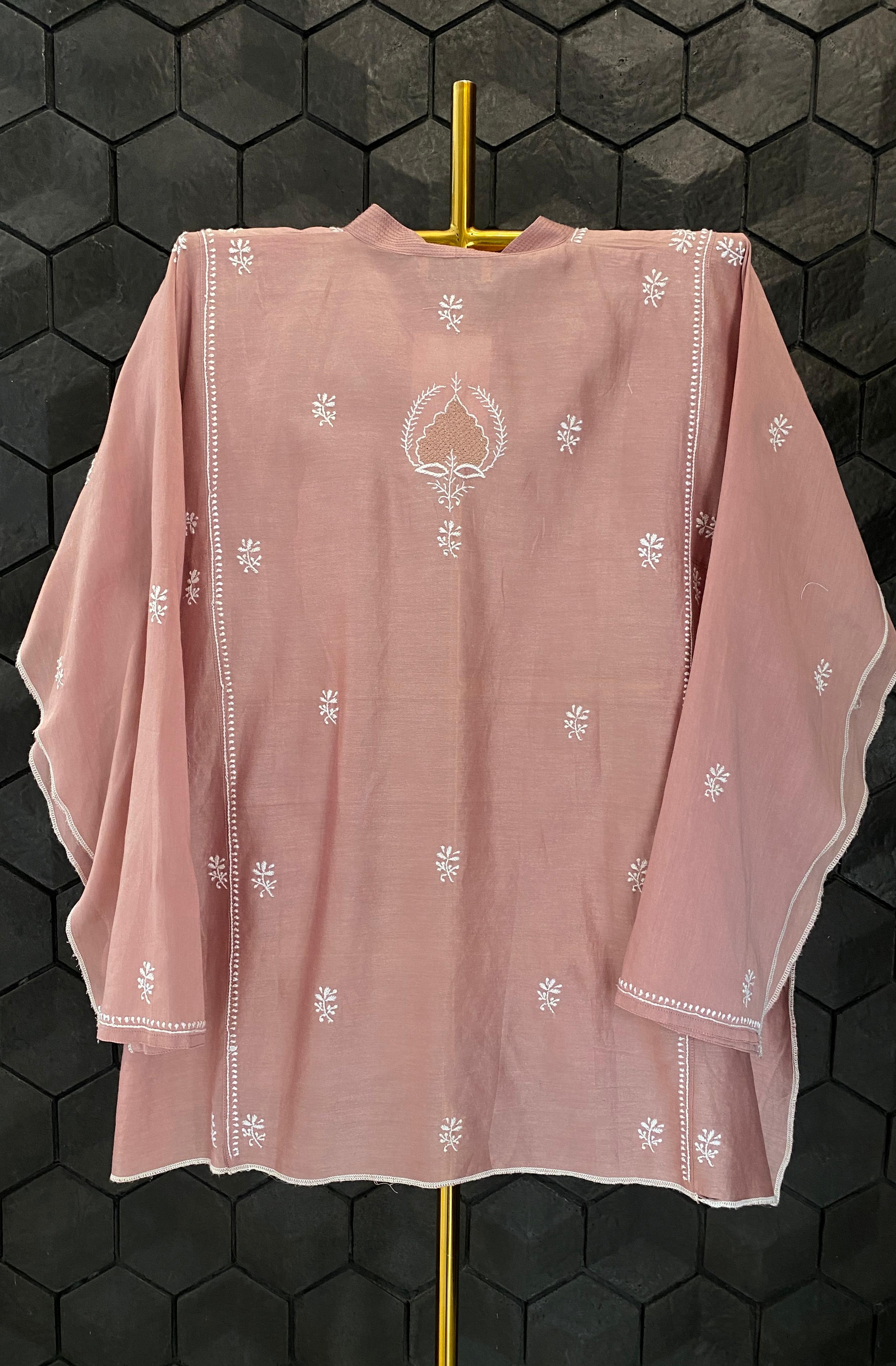 Onion Pink Awaadhi jaali Shirt