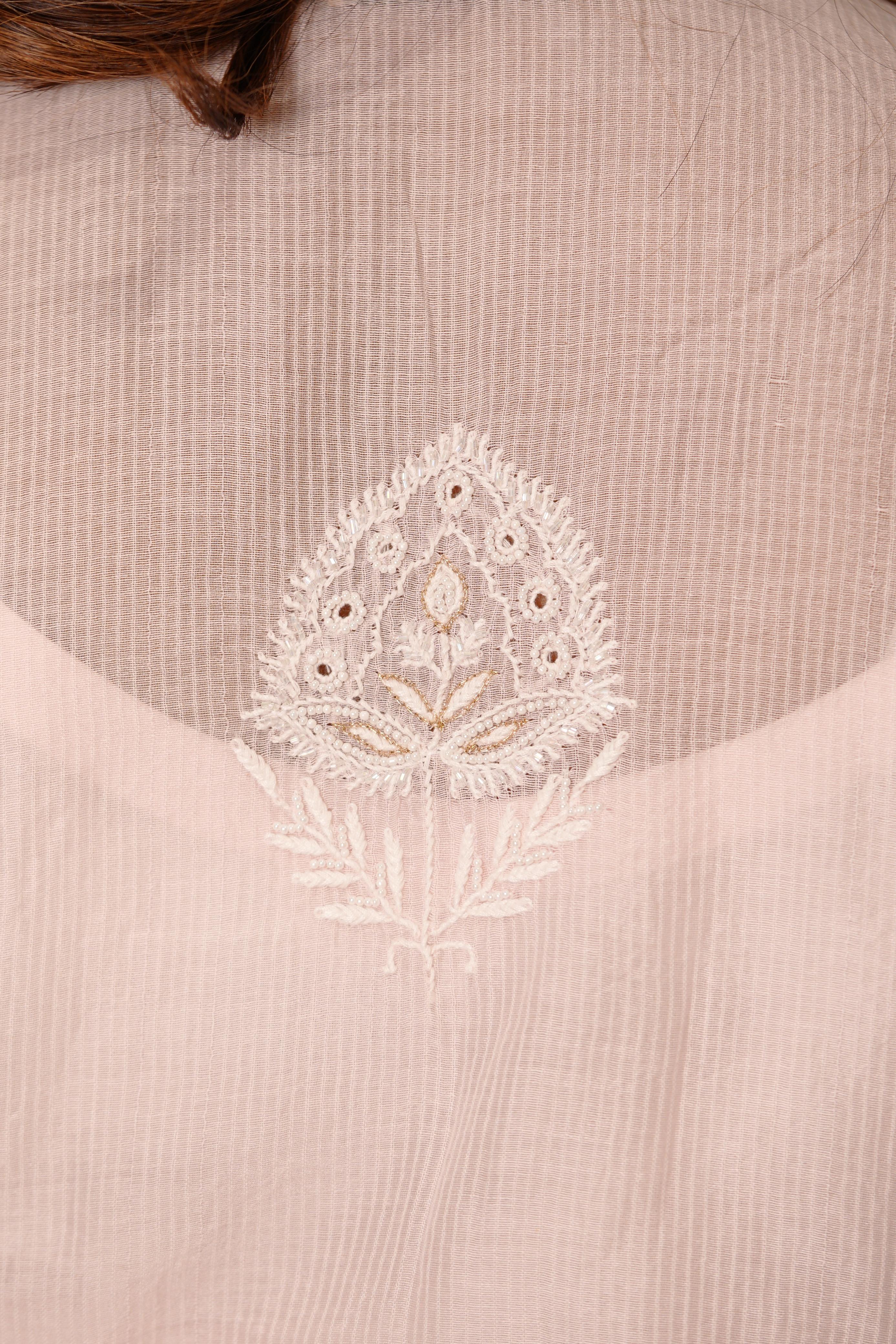 Pink Maheshwari Chikankari Co-ord sets