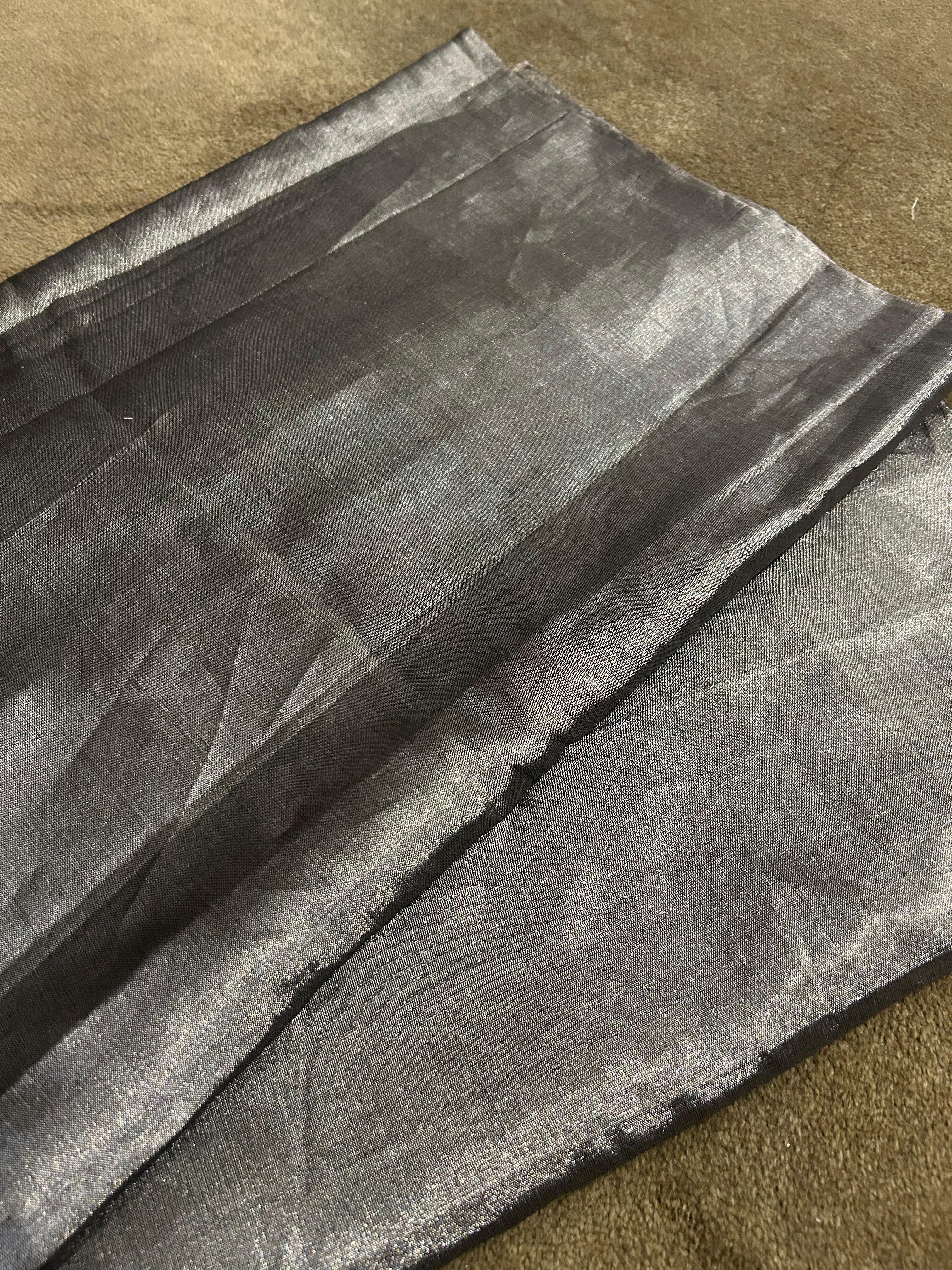 Black Golden Tissue Chikankari Co-ord Set