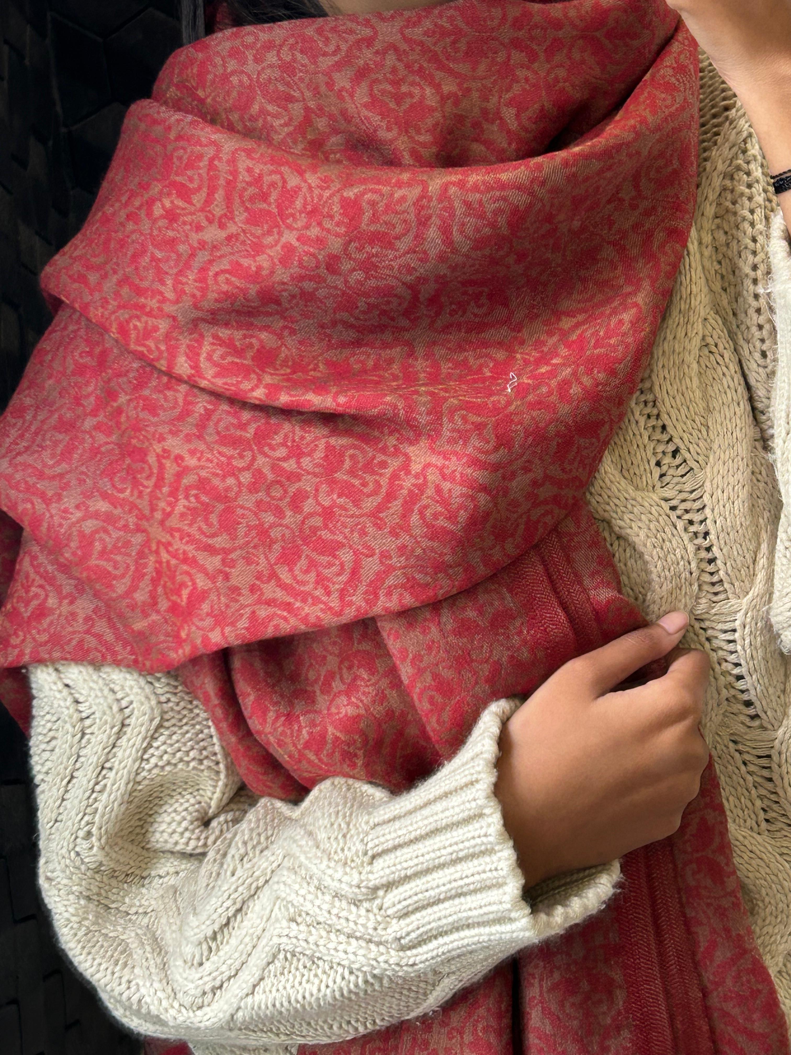 Maroon Woolen Shawl