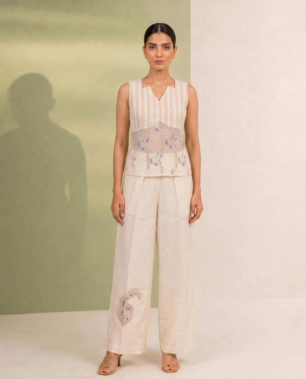 Chikankari Top and Pants Set