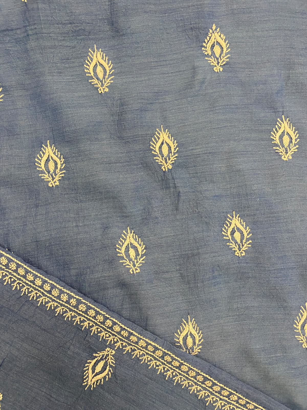 Cobalt Blue Moonga Silk Men's Kurta