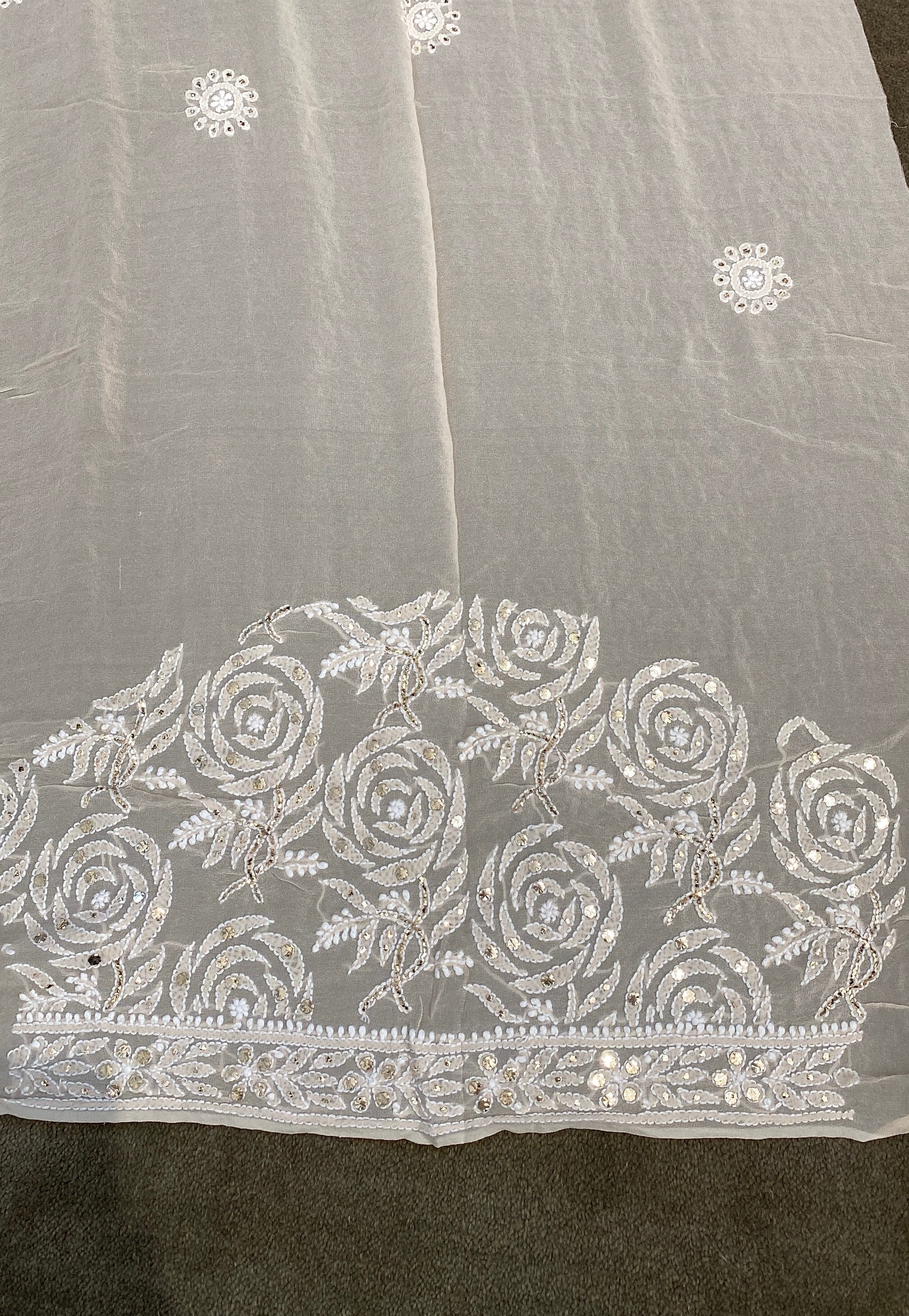 Do Taar Chikankari Premium Georgette lehenga with mukaish work