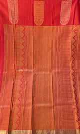 Pink Silk Saree with Gold Zari Work