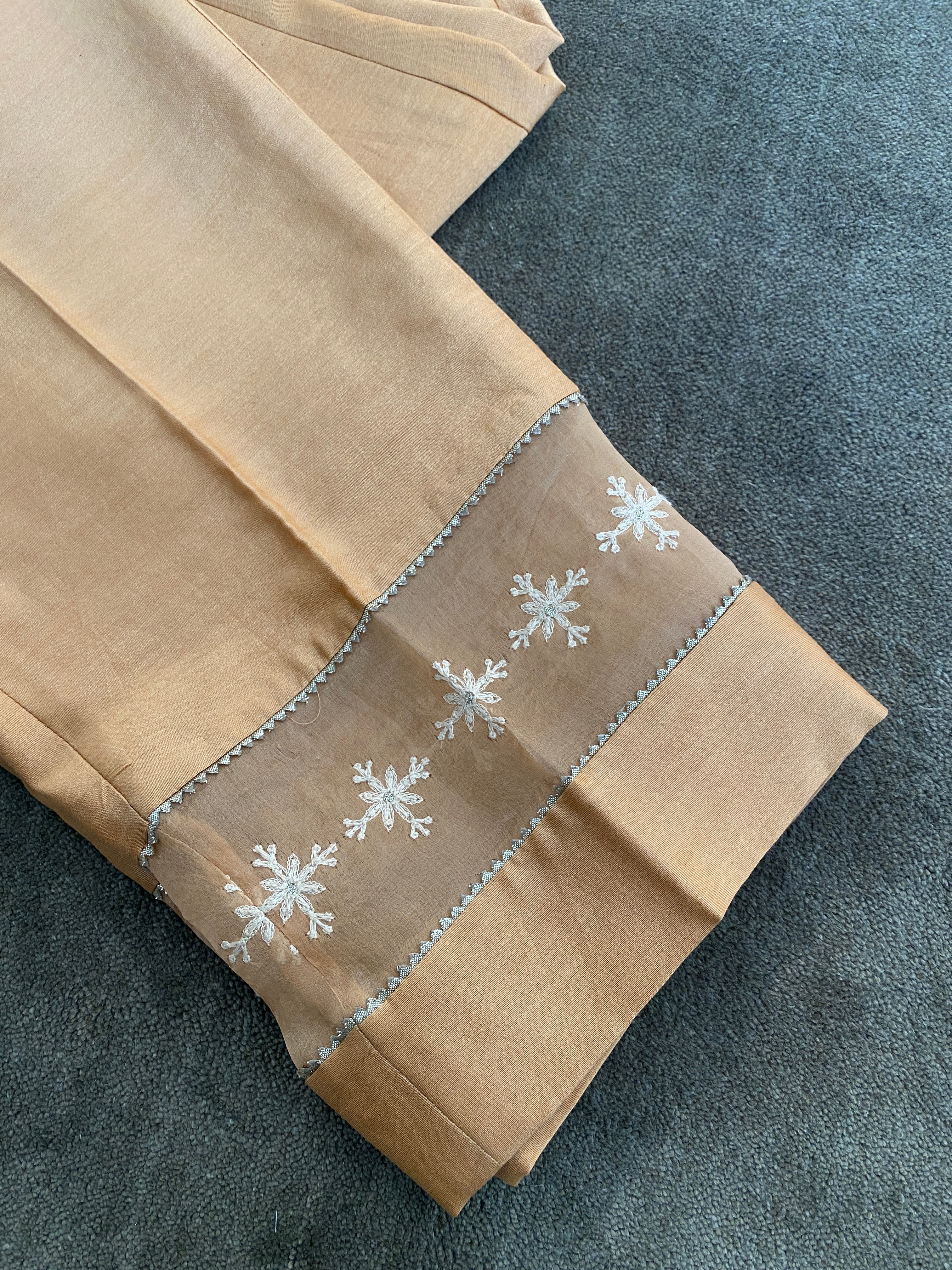 Chanderi Pants with hand embroidery