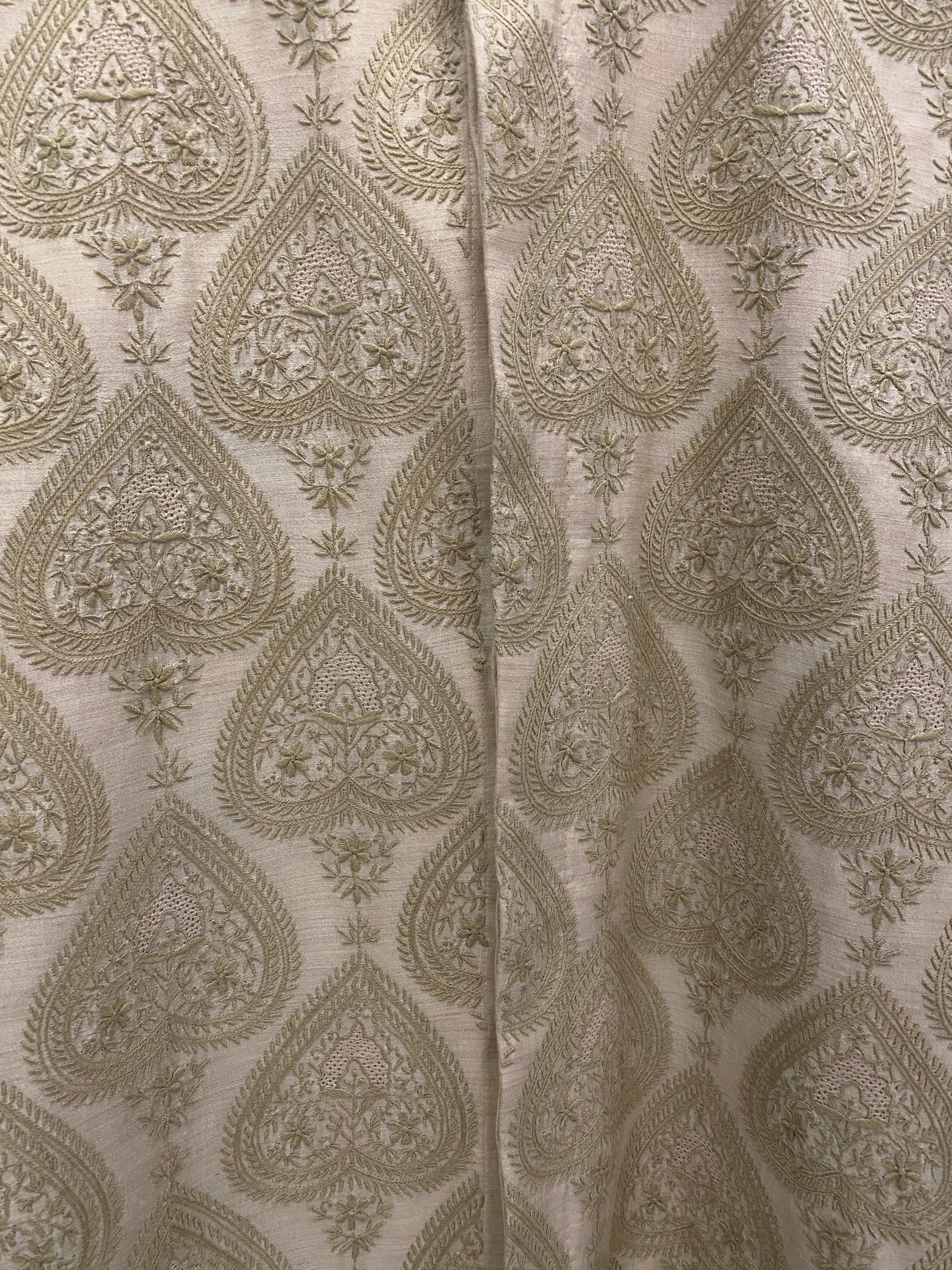 Mens munga silk chikankari sadri / waistcoat