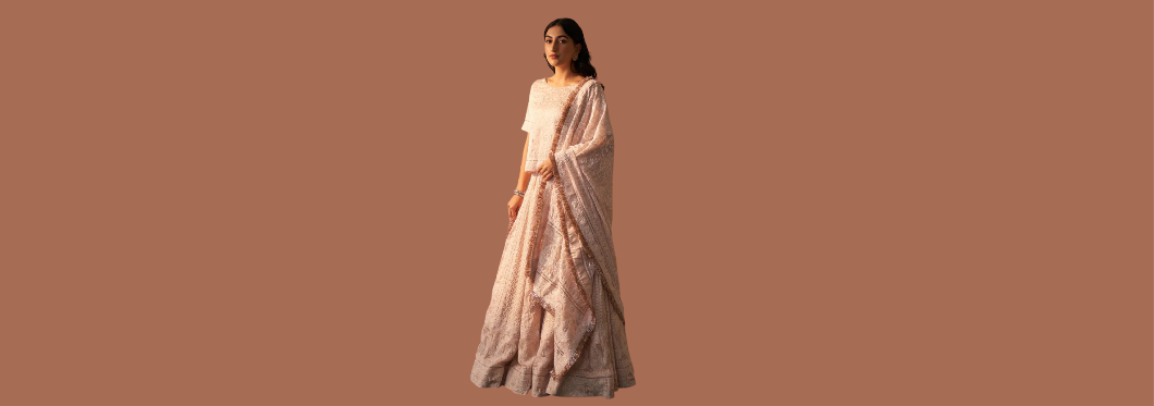 Step into Elegance with Dhaaga's Chikankari Lehenga