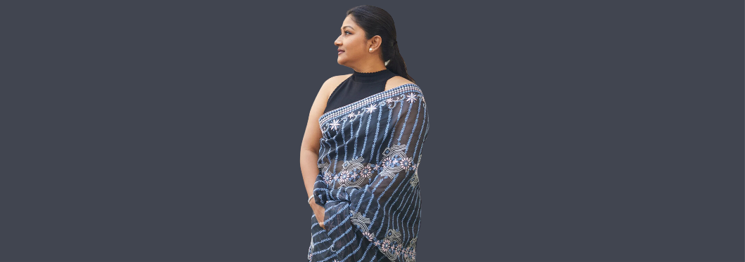 Graceful Georgette Chikankari Sarees by Dhaaga: A Timeless Elegance