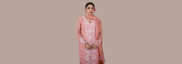 Harmony in Threads: Tissue Chikankari Suits Dazzling the Limelight