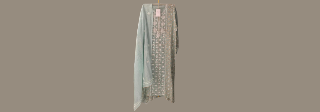 tissue chikankari suits 