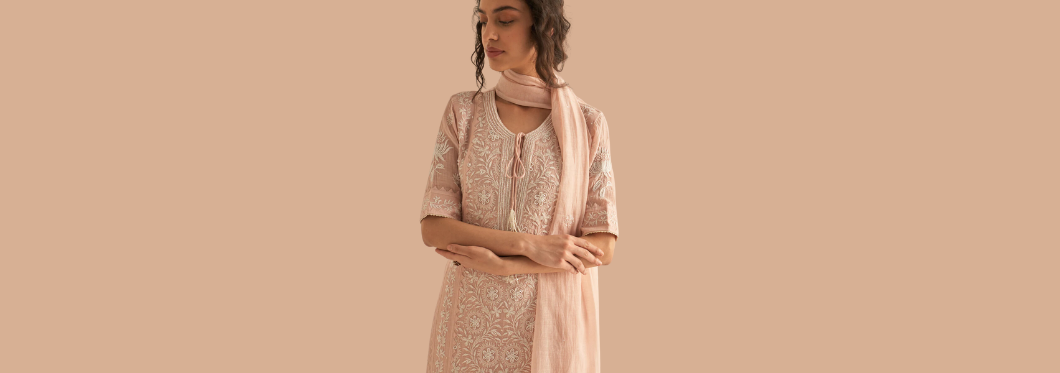 Elegance Redefined: Chikankari Kurta and More by Dhaaga