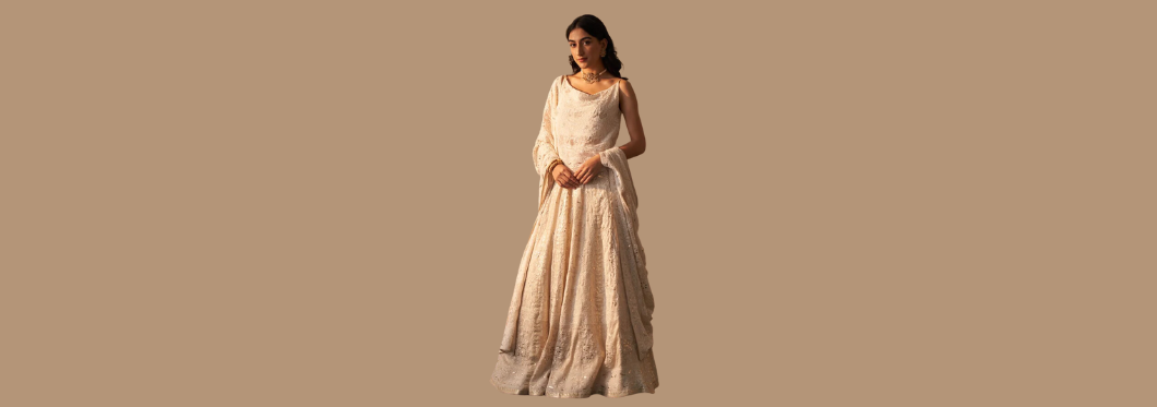 Elegance Redefined: Chikankari lehenga by Dhaaga