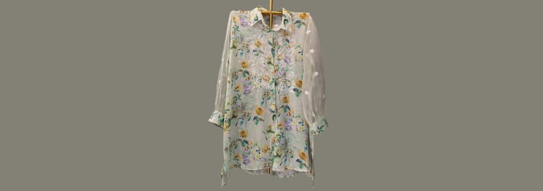 Chikankari Shirt- Expression of grace and style, capturing the essence of Lucknawi craftsmanship