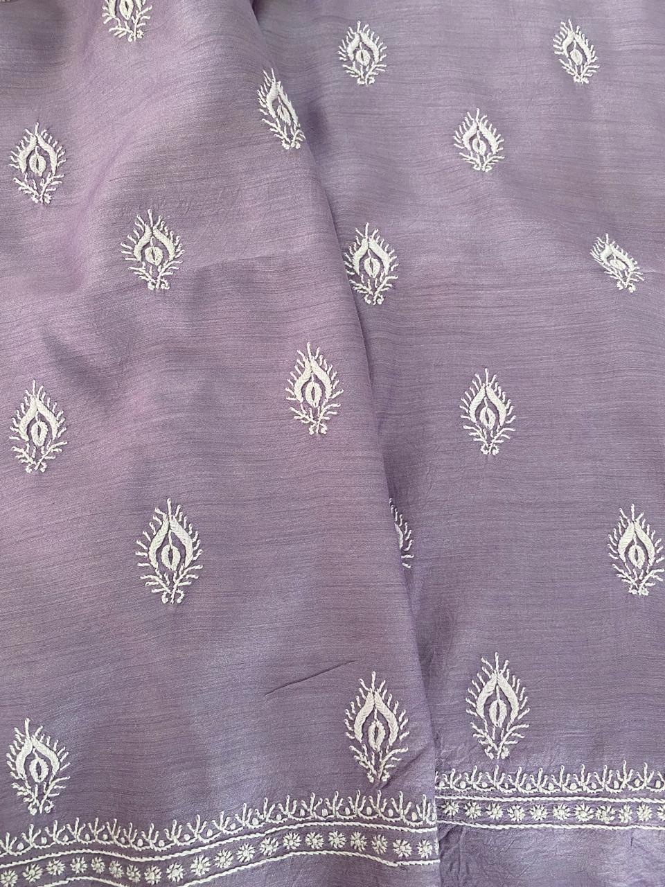 Lilac Moonga Silk Men's Kurta