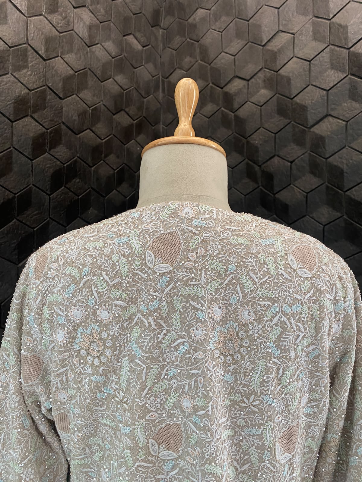 Ivory Georgette Chikankari Sharara Set