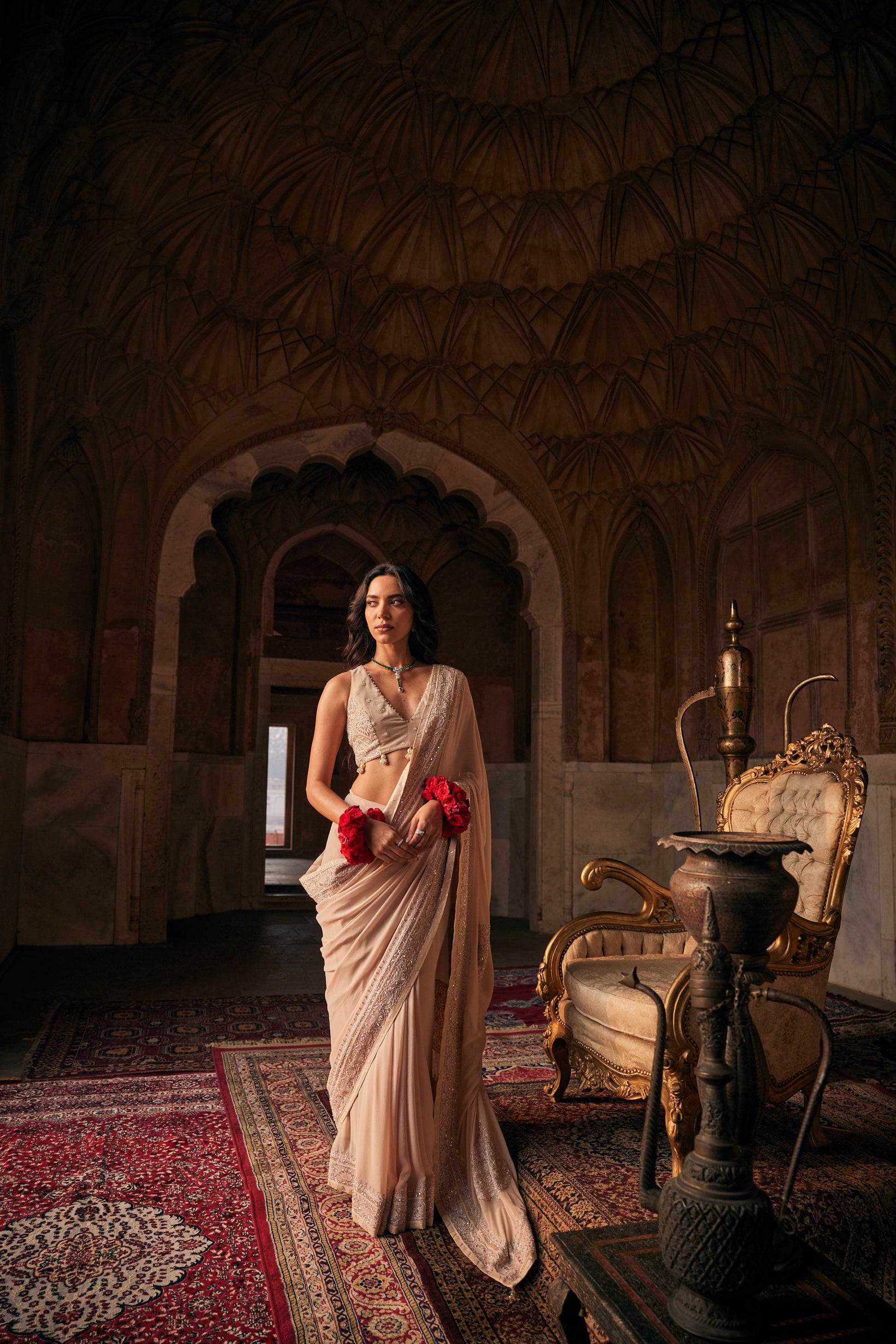 Noor Saree - Signature Paan Boota Chikankari Saree