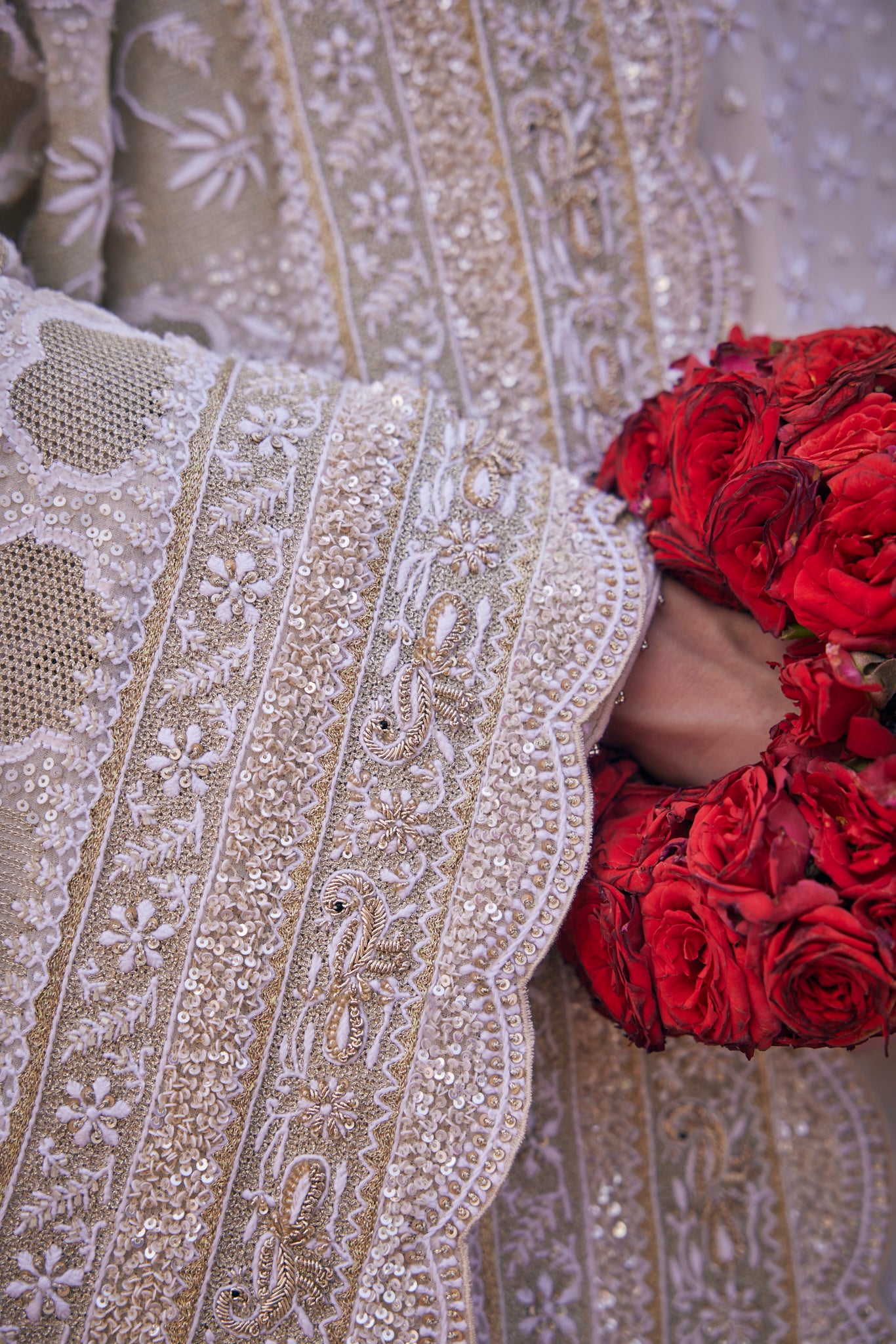Zoya Sharara Set - Ivory Do-Taar Chikankari Jaali Sharara Set