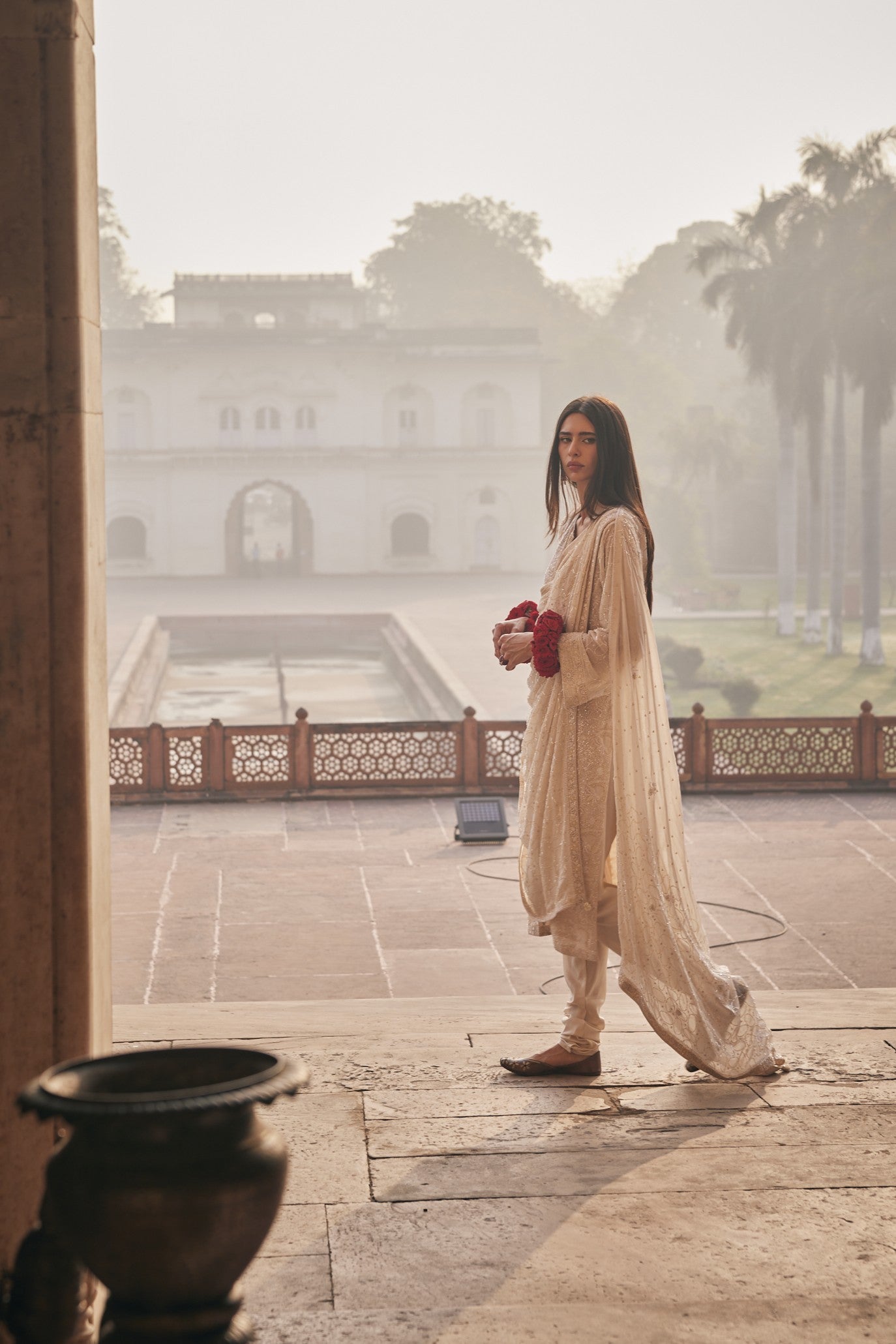 Inara Kurta Set - Front Panel Jaali Chikankari Kurta Set