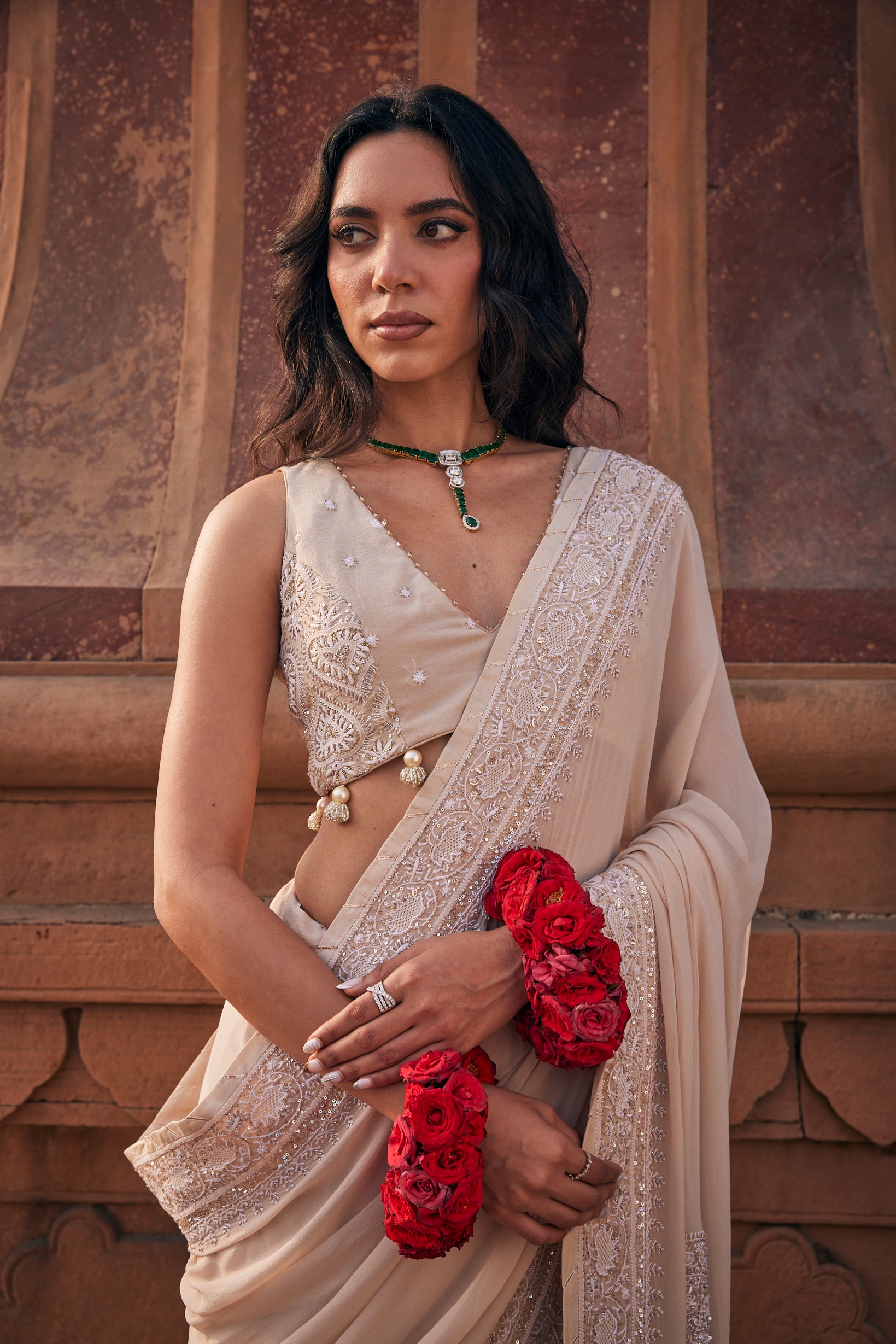 Noor Saree - Signature Paan Boota Chikankari Saree