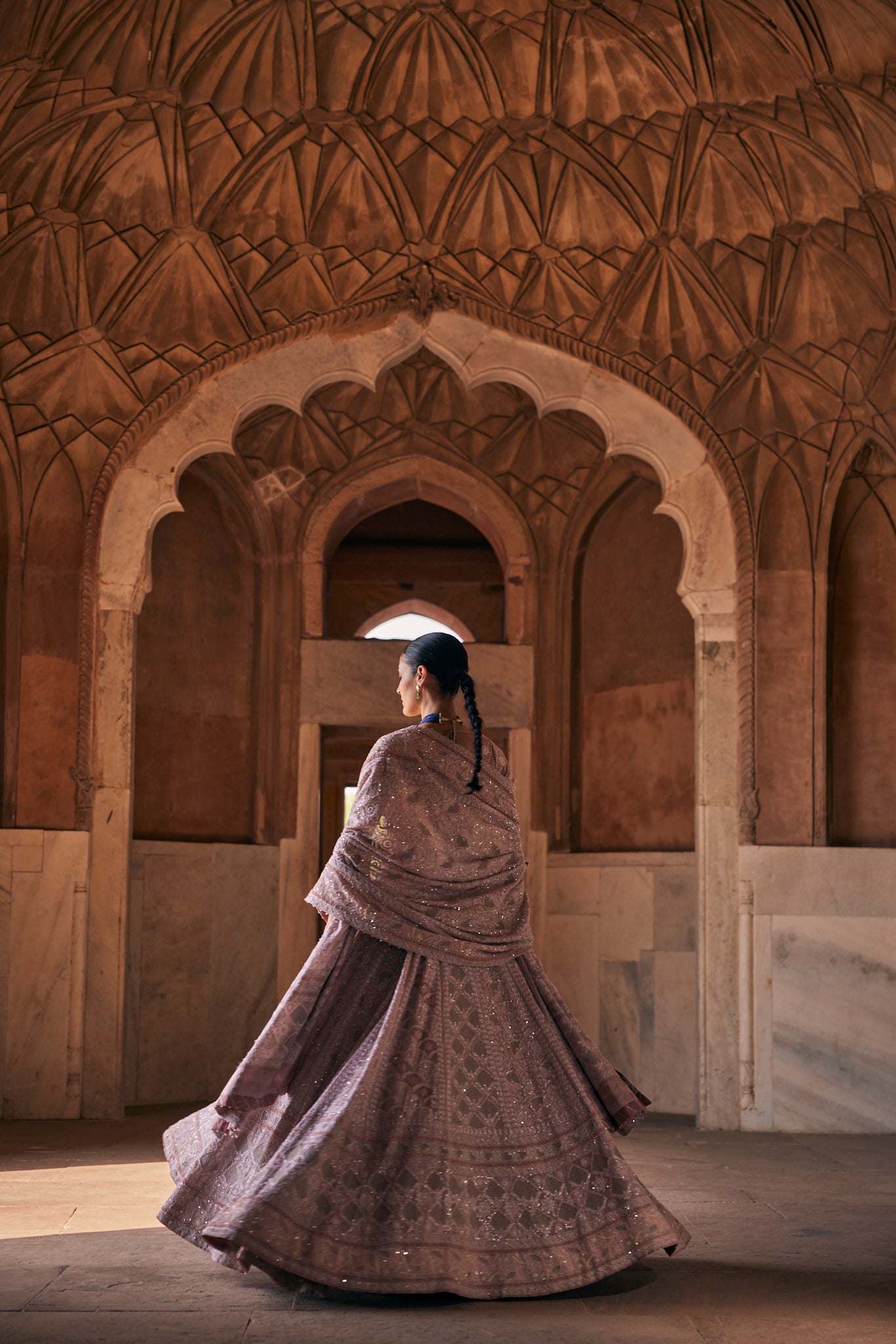 Zeenat Lehenga- Kasab Jaali and Chikankari Lehenga