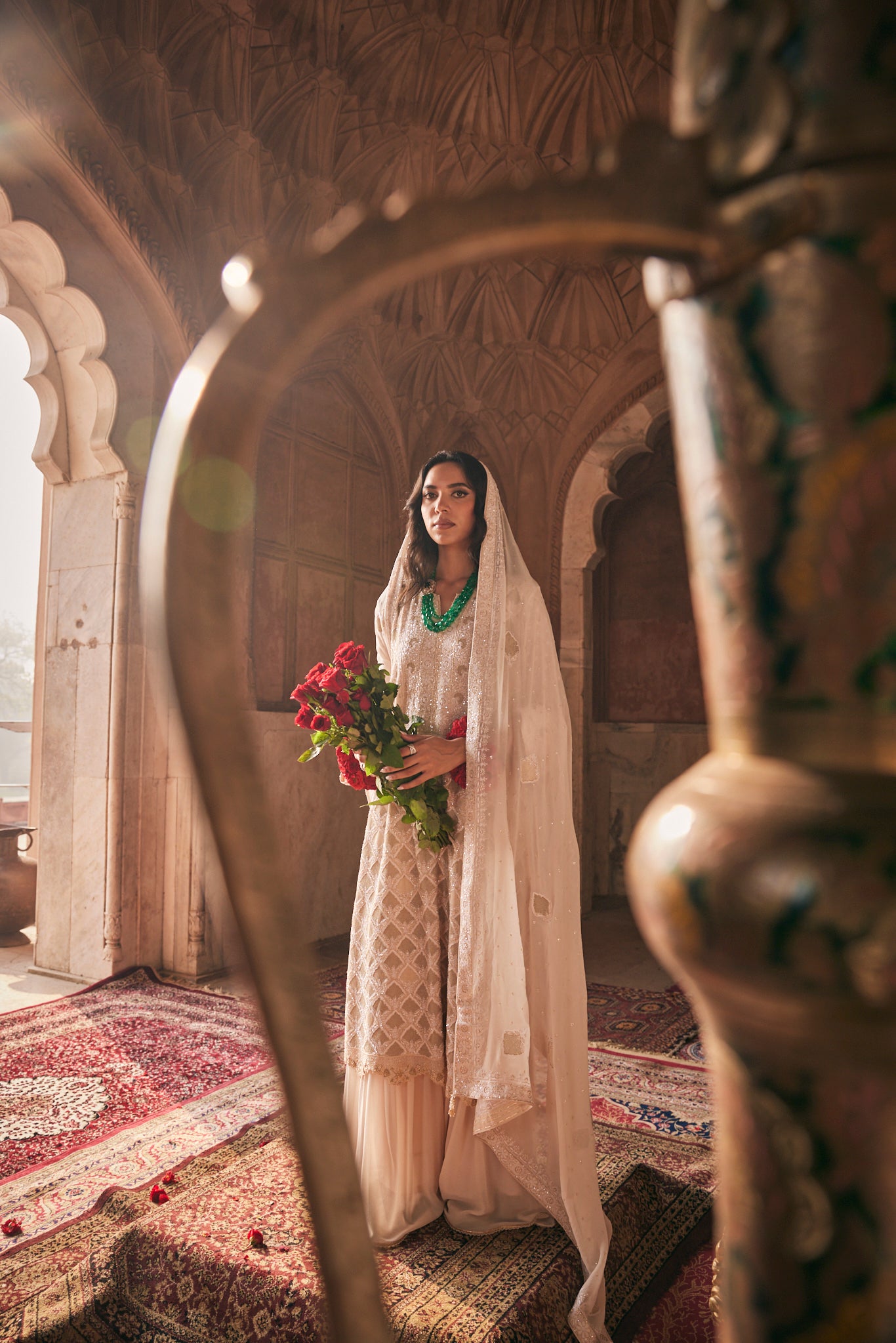 Ira Sharara Set - Do-Taar Kasab Jaali Sharara Set
