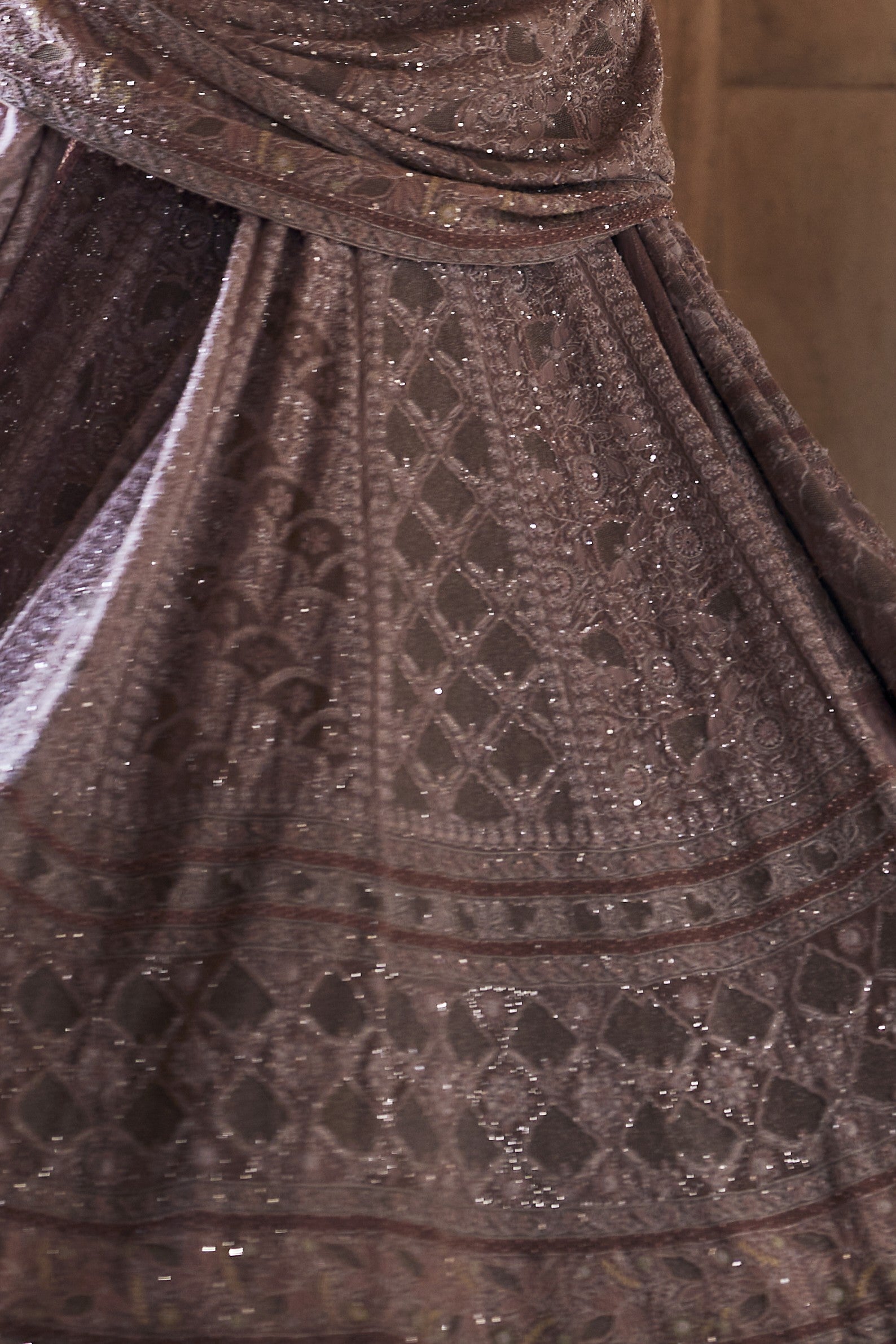 Zeenat Lehenga- Kasab Jaali and Chikankari Lehenga