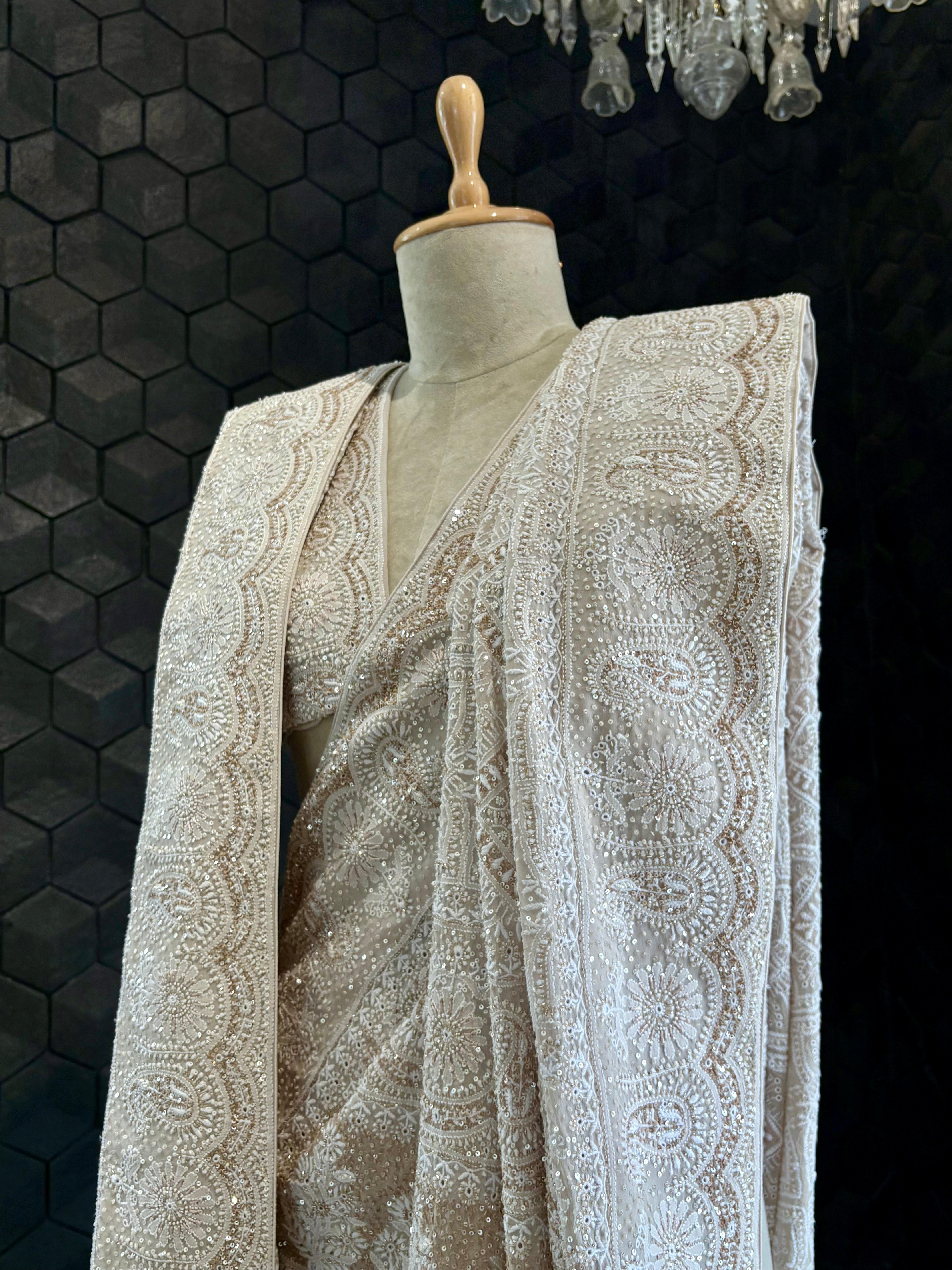 Premium Chikankari Saree